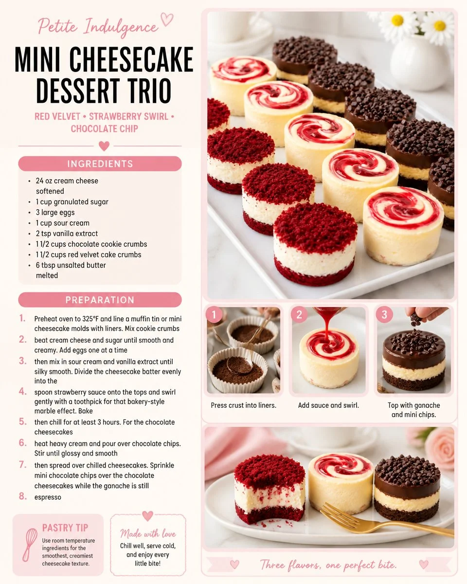 Mini Cheesecake Dessert Trio