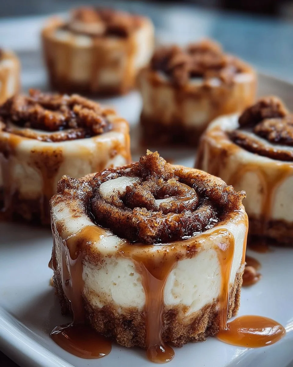 Mini Cinnamon Roll Cheesecakes