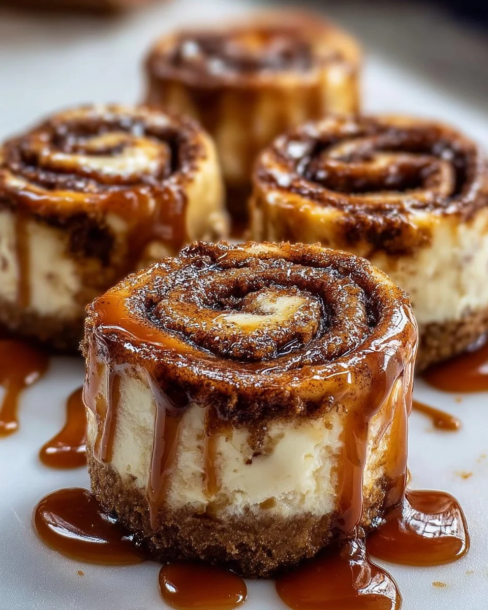 Mini Cinnamon Roll Cheesecakes