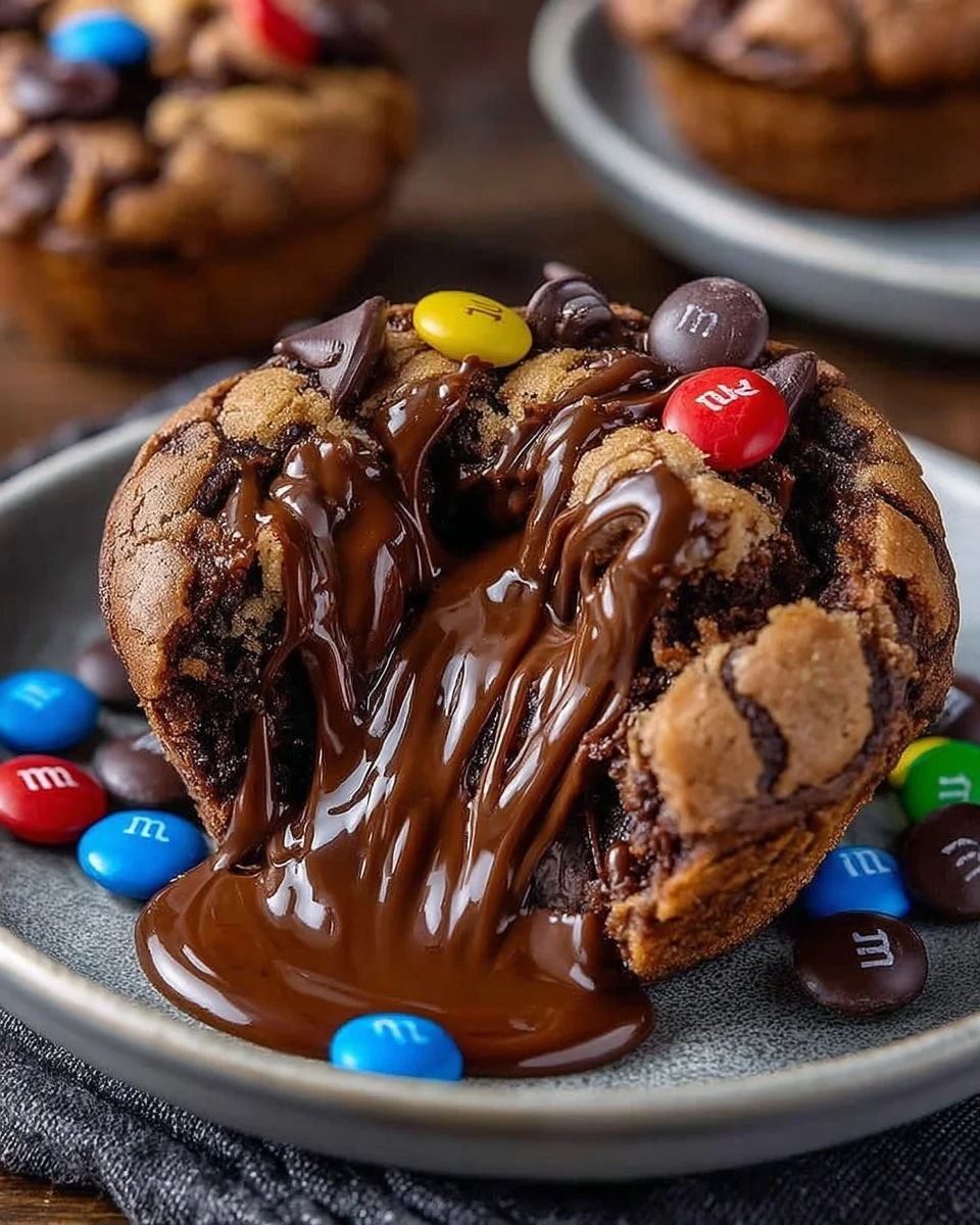 M&M’s Chocolate Chip Cookie Dough Brownie Bombs