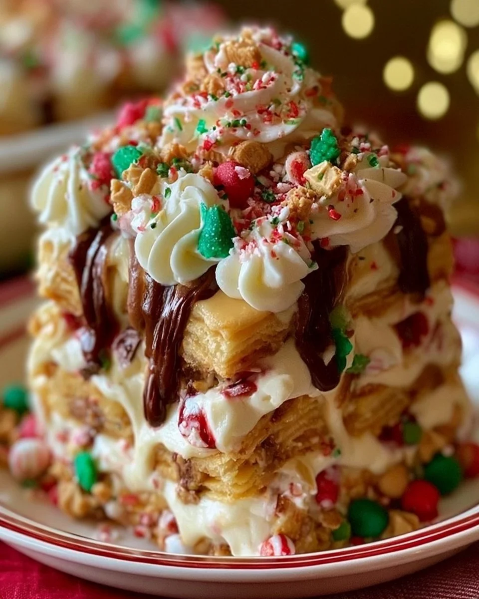 No-Bake Christmas Cookie Lasagna