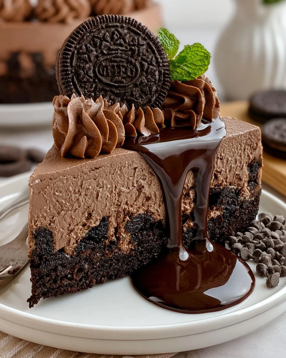No-Bake Oreo Chocolate Cheesecake