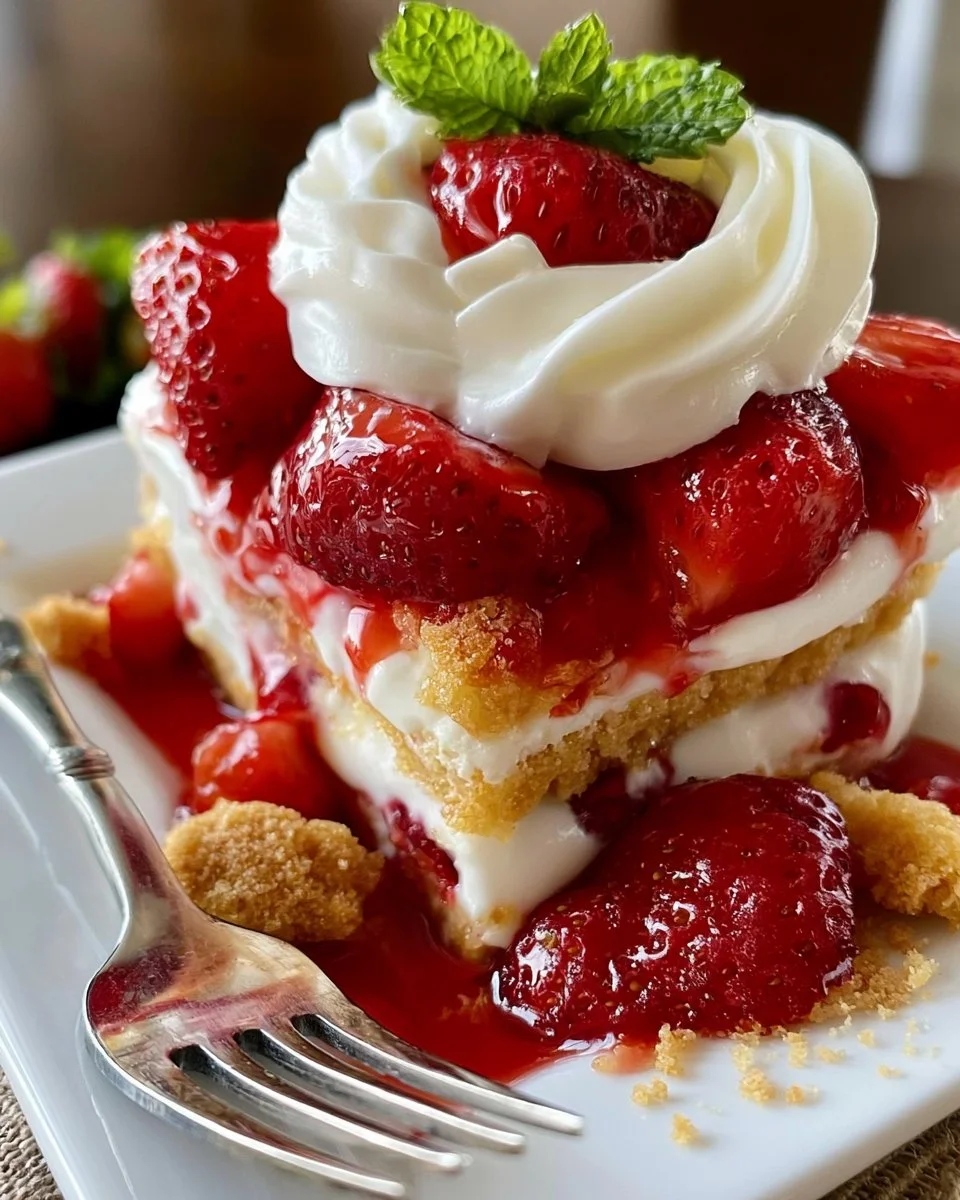 No-Bake Strawberry Shortcake Dessert
