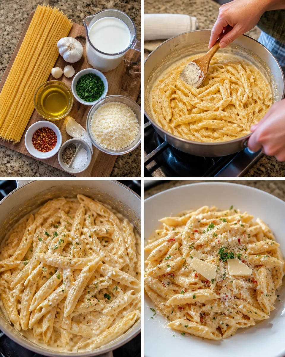 One Pot Creamy Garlic Pasta