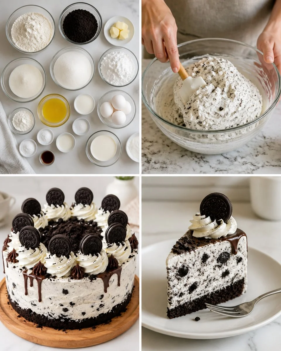 Oreo Cookies and Cream Chocolate Cake
