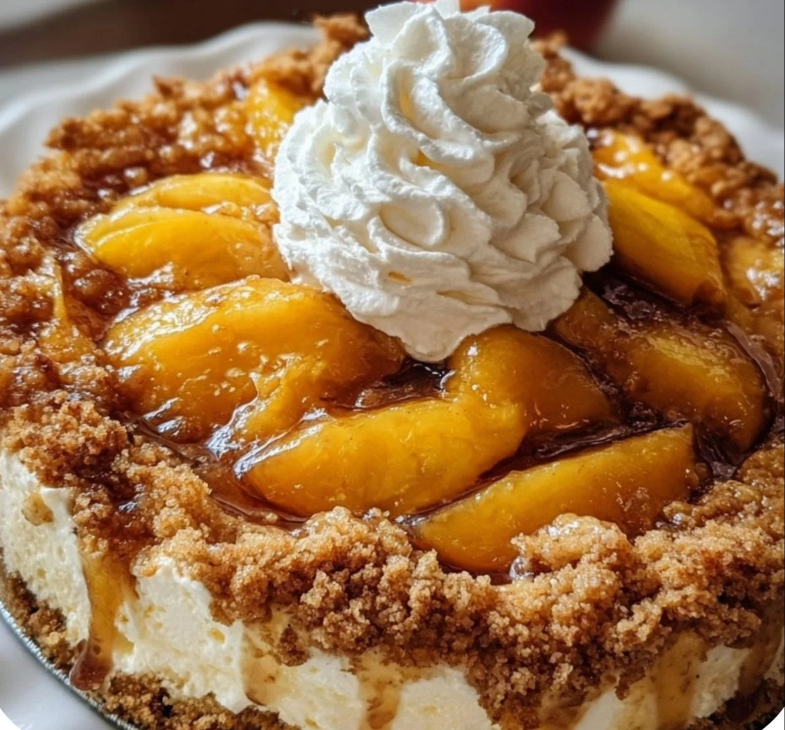 Peach Cobbler Cheesecake Bliss
