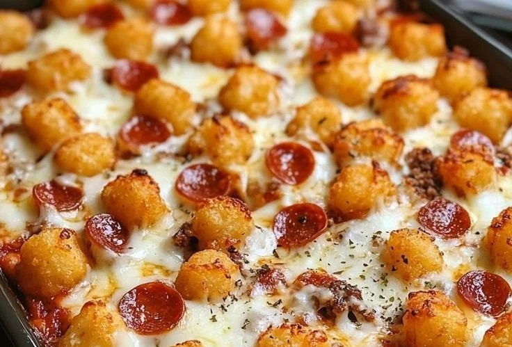 Pizza Tot Casserole