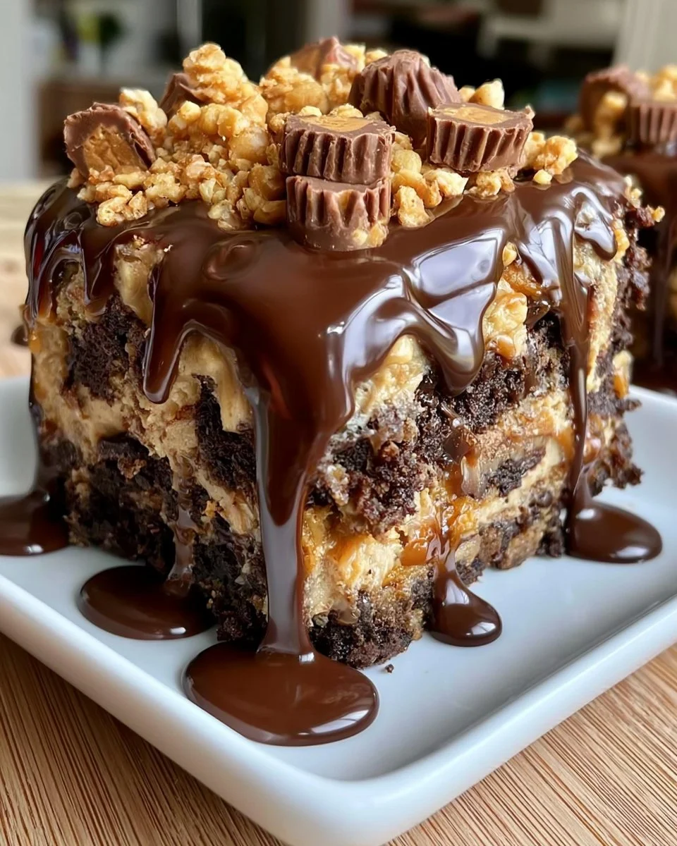 Reese's Peanut Butter Earthquake Cake