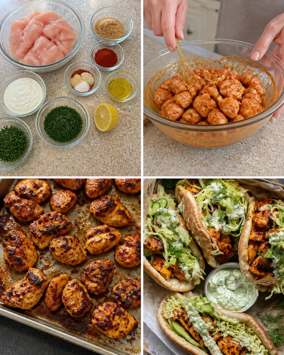 Sheet Pan Chicken Pitas with Herby Ranch