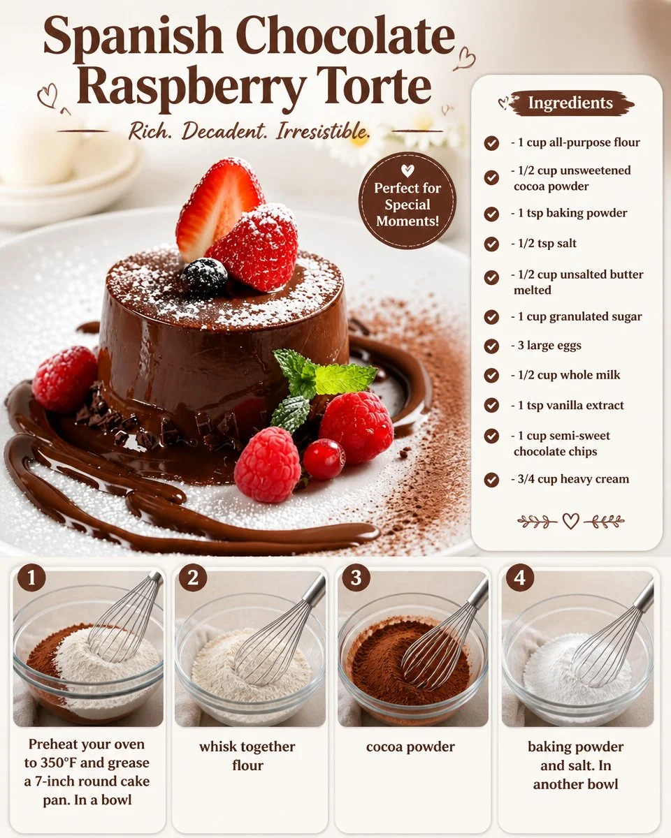 Spanish Chocolate Raspberry Torte