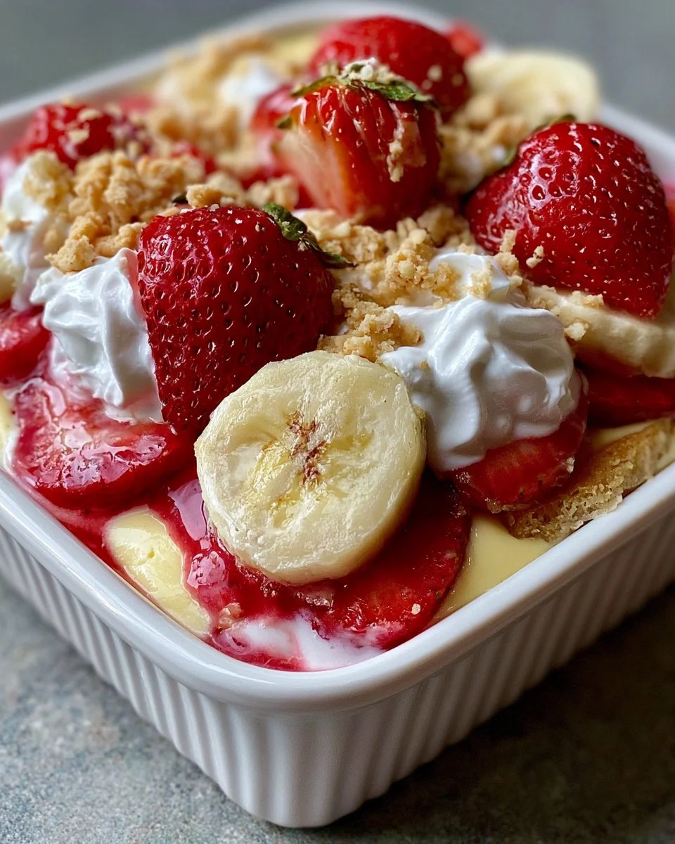 Strawberry Cheesecake Banana Pudding