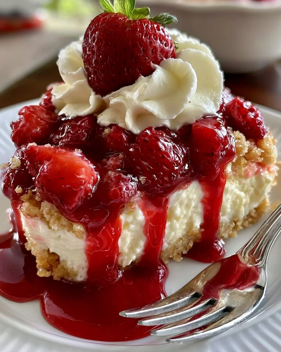 Strawberry Cheesecake Dump Cake