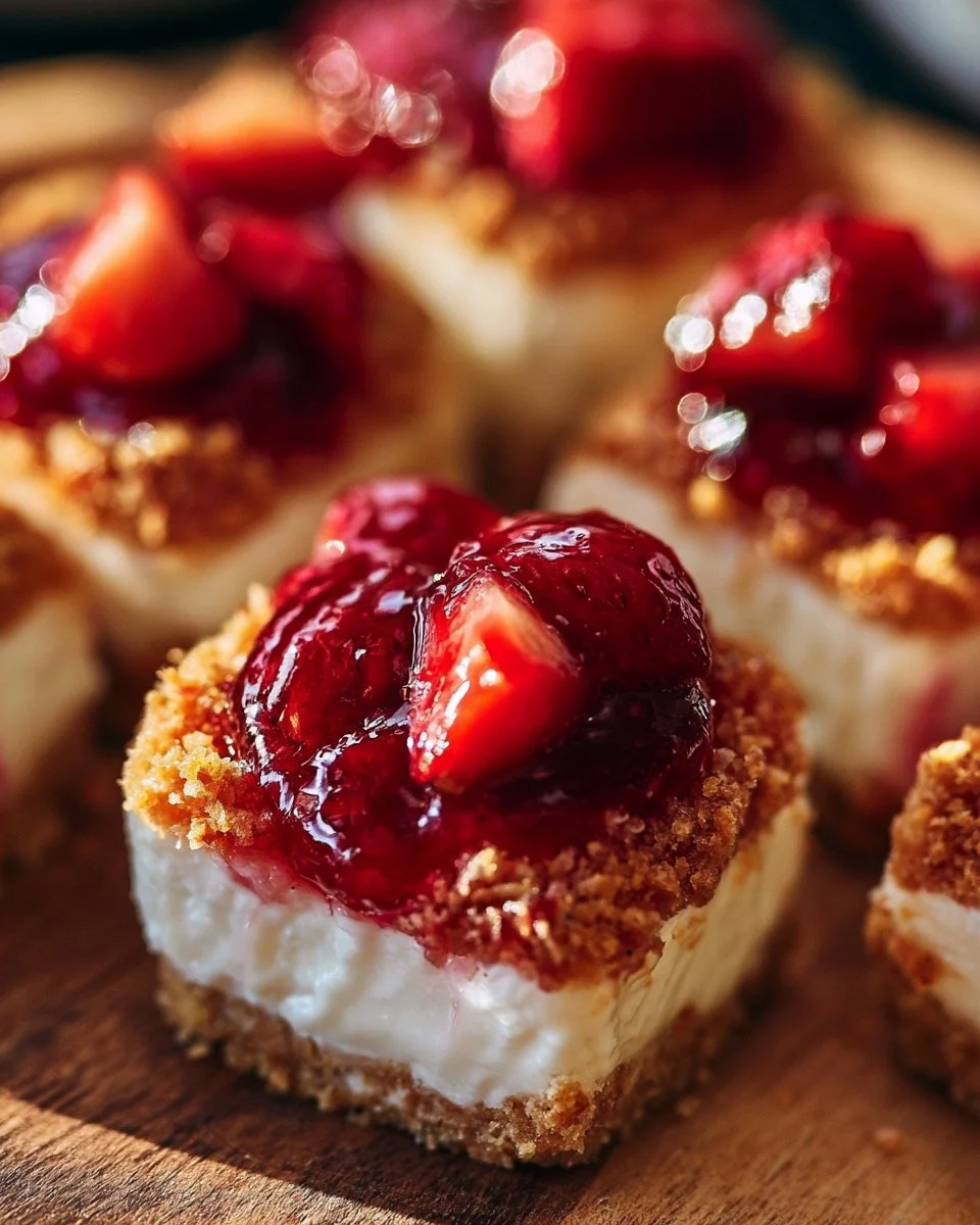 Strawberry Crunch Cheesecake Bites