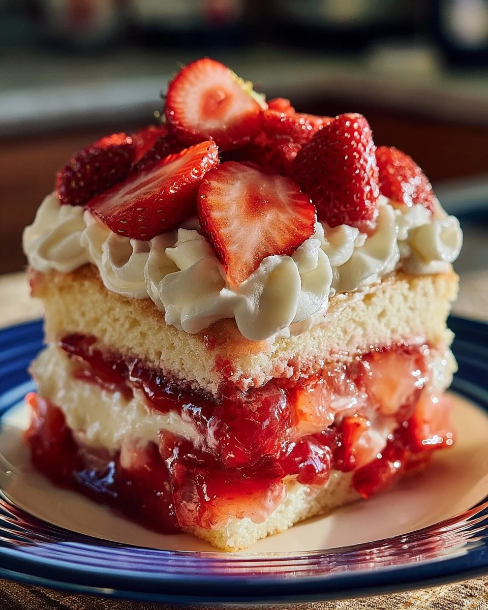 Strawberry Shortcake Earthquake Cake