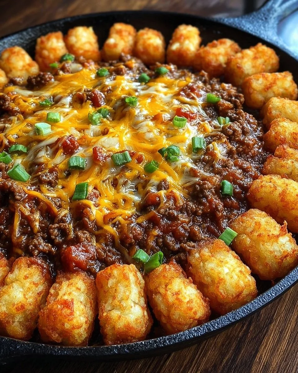 Tater Tot Sloppy Joe Skillet