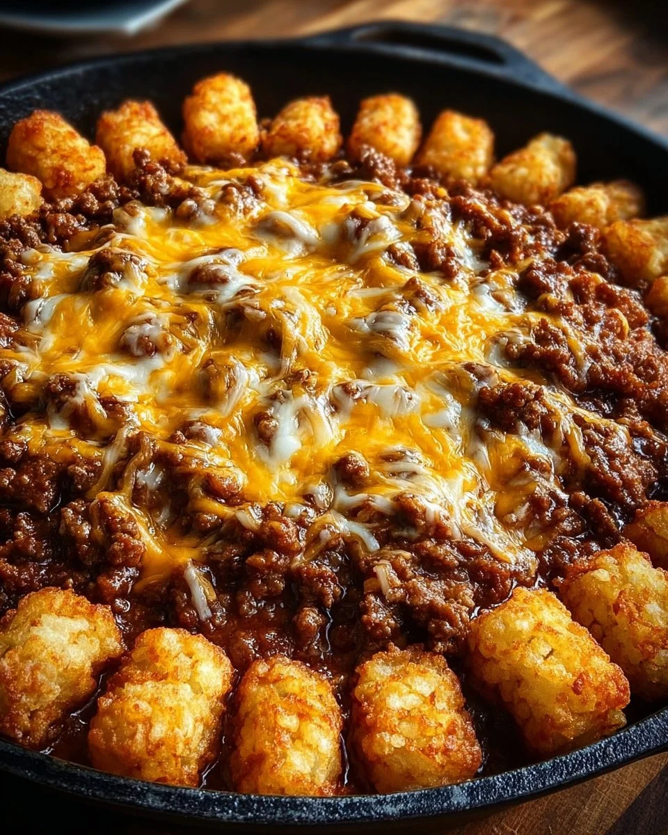 Tater Tot Sloppy Joe Skillet