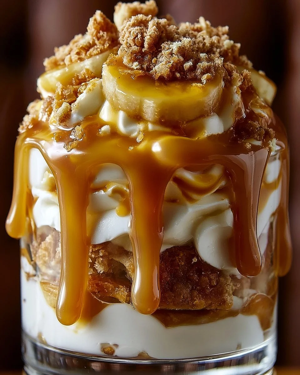 The Best Biscoff Banana Pudding with Caramel