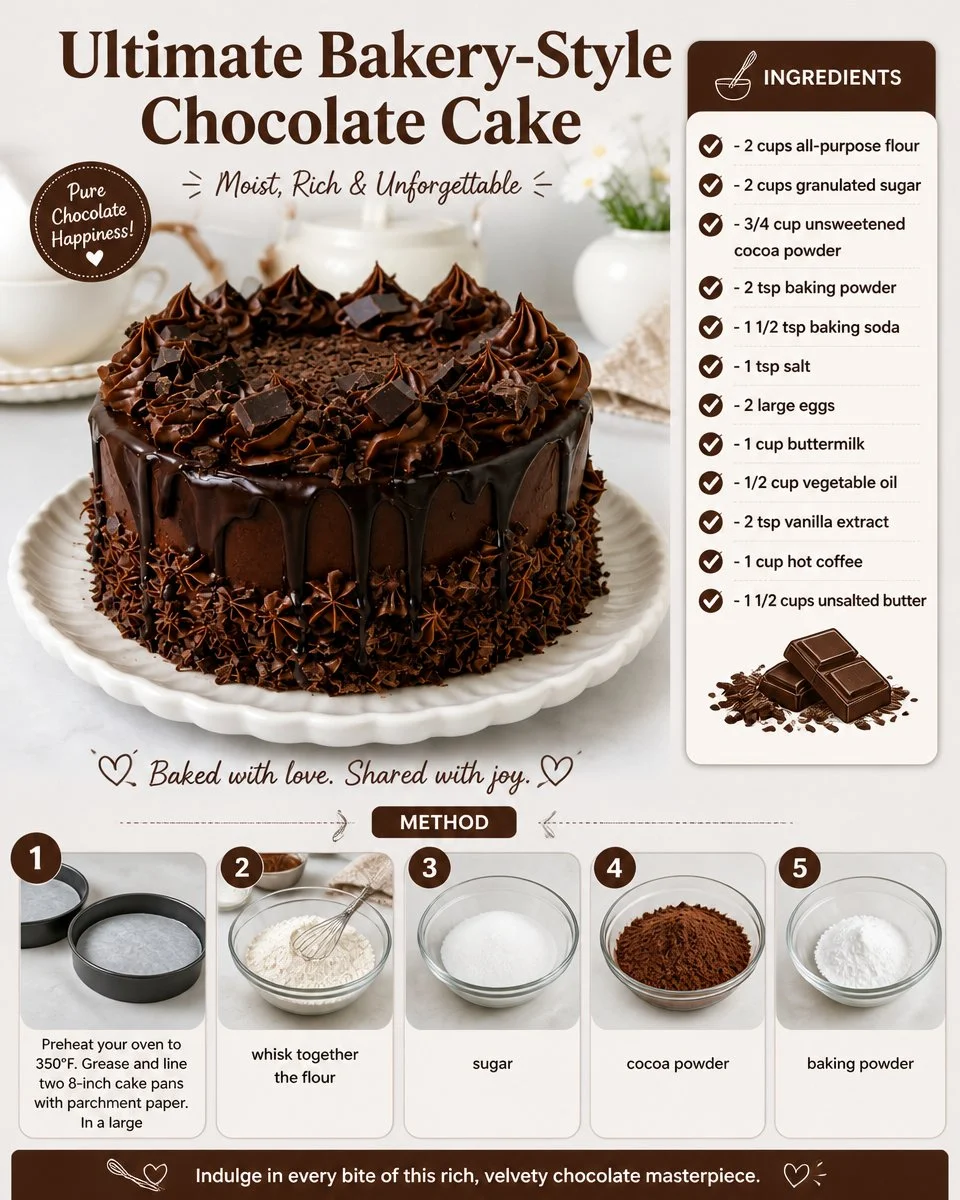Ultimate Bakery-Style Chocolate Cake