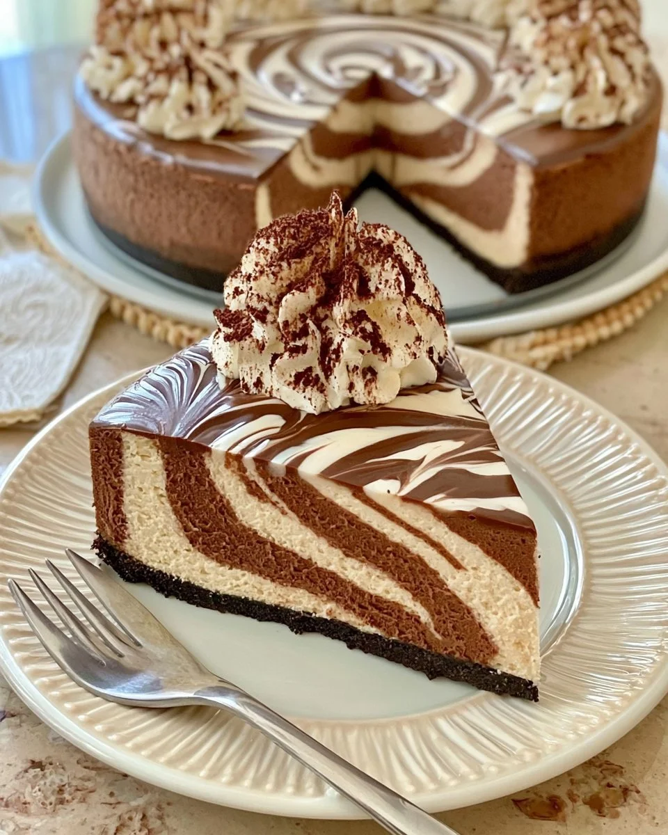 Zebra Chocolate Mousse Cheesecake