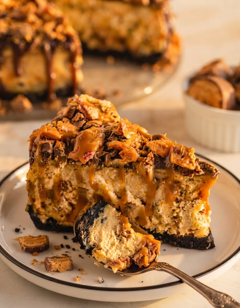 Bacon Butterfinger Cheesecake
