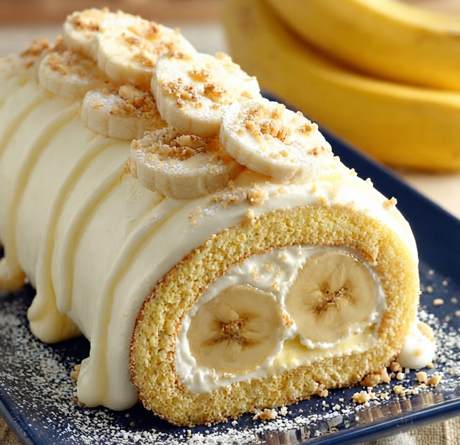 Banana Pudding Cake Roll