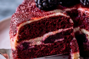 Blackberry Velvet Cake