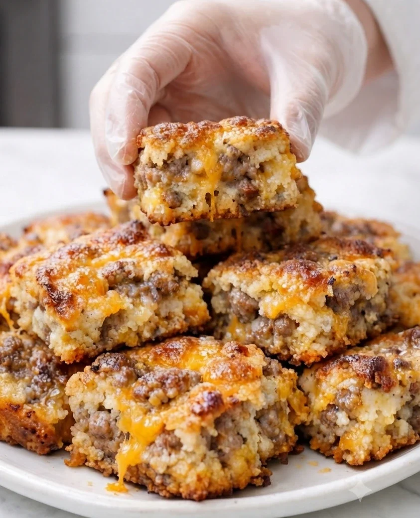 Cheesy Sausage Squares