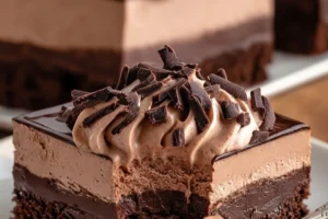 chocolate mousse brownies
