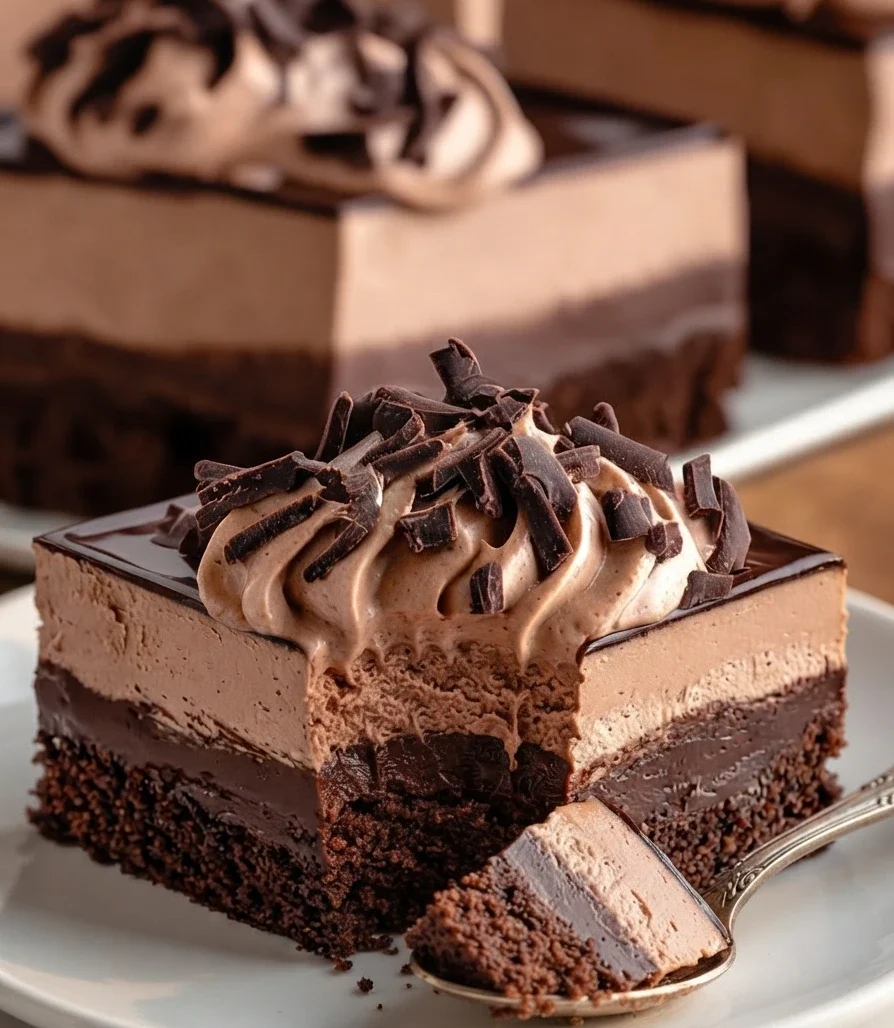 chocolate mousse brownies