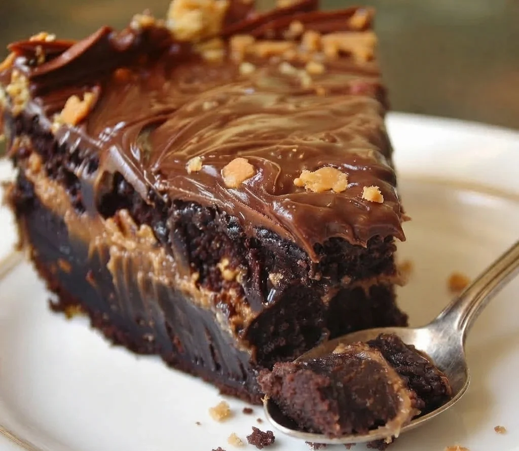 Chocolate Peanut Butter Ooey Gooey Cake