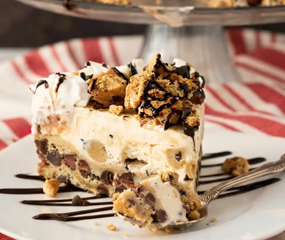 Chocolate chip cookie dough ice cream cake