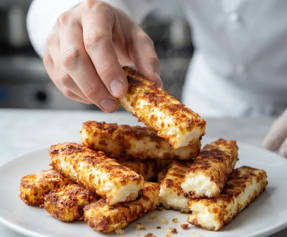Fried Cottage Cheese Sticks