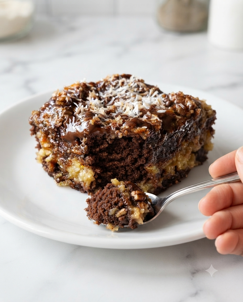 German Chocolate Dump Cake