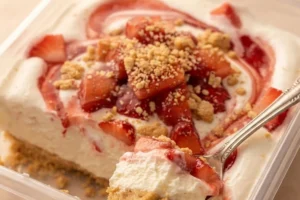 Strawberry cheesecake bowl