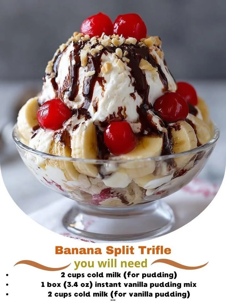 Banana Split Trifle