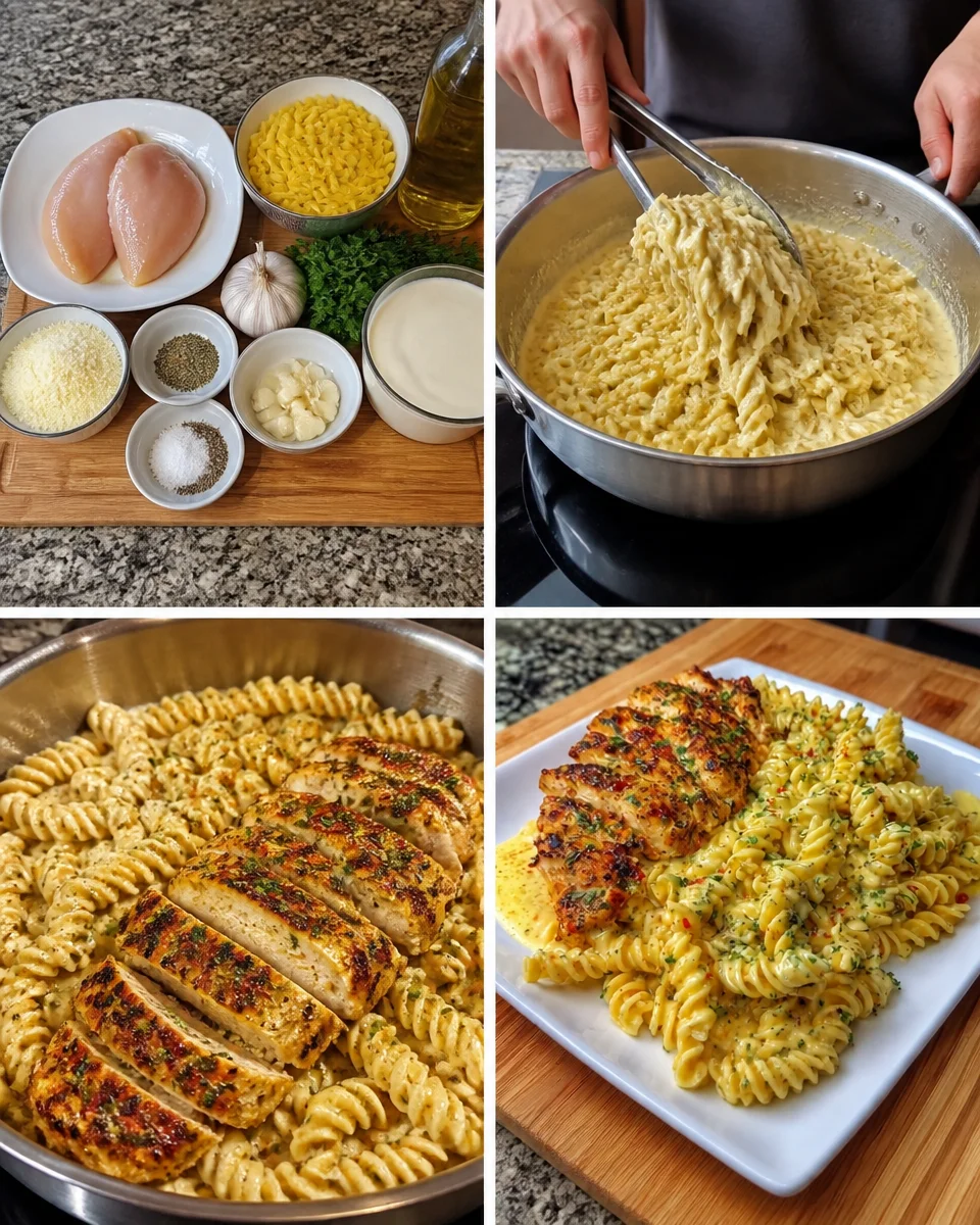Creamy Garlic Parmesan Chicken Pasta