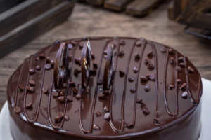dark chocolate ganache cake
