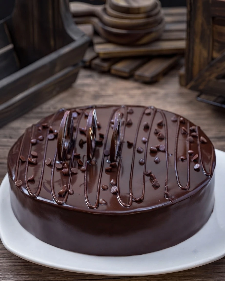 dark chocolate ganache cake