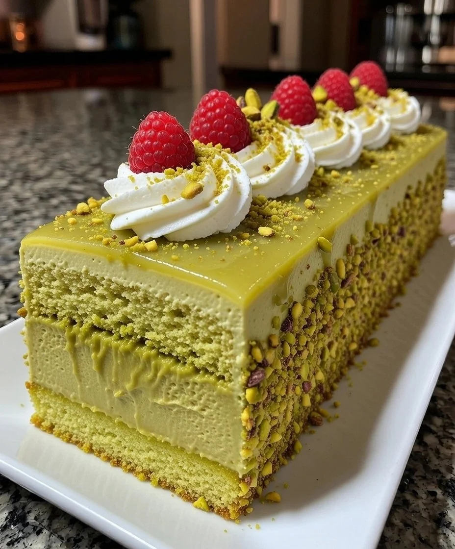 Pistachio Cream Mousse Cake
