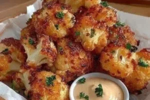Cheesy Cauliflower Bites