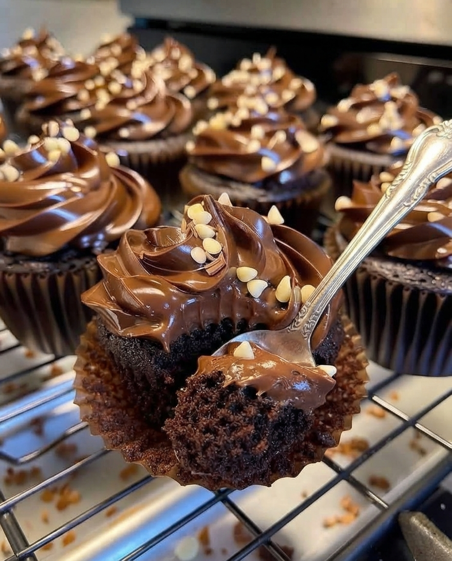 Fudge Chocolate Cupcakes