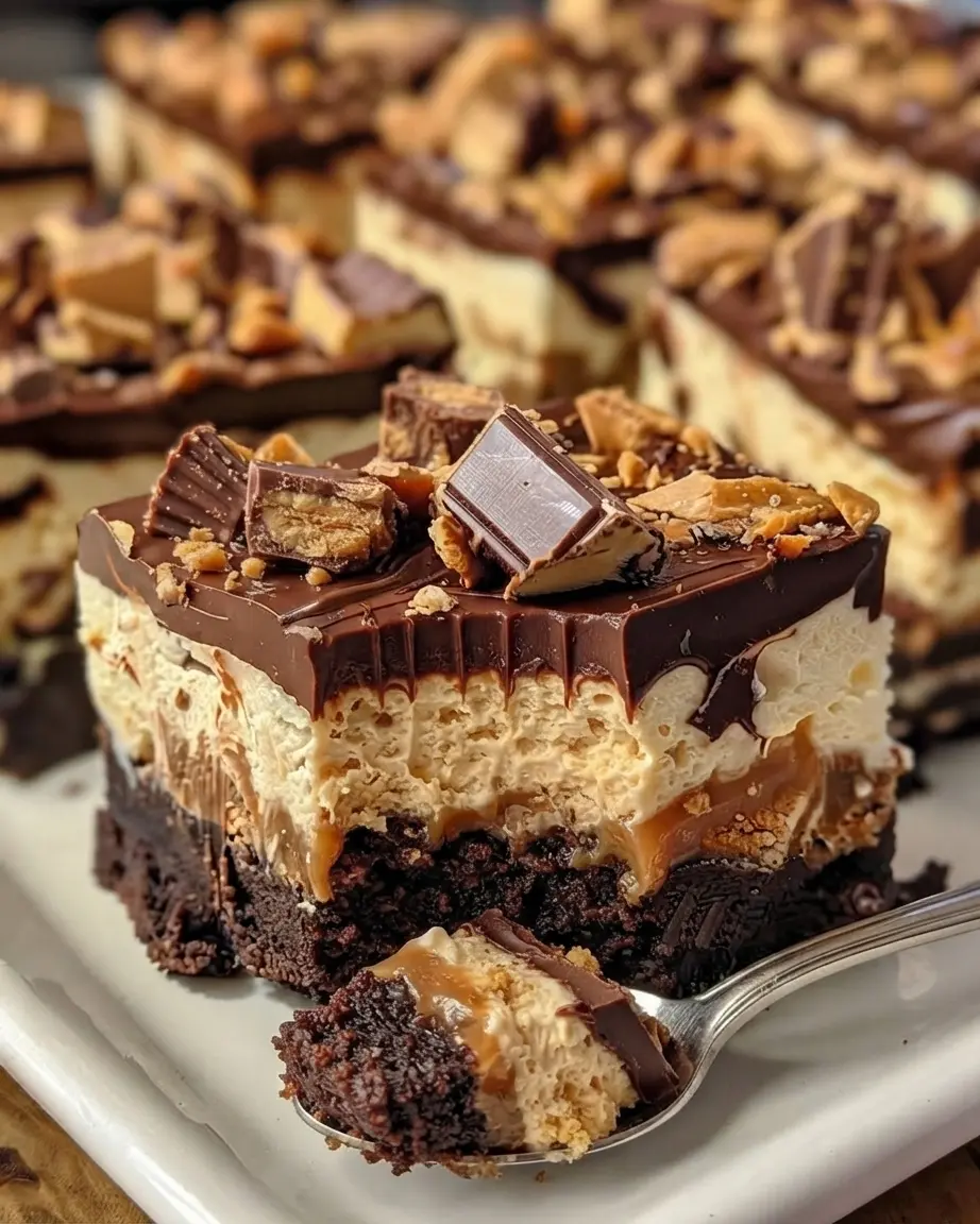 Reese's Butterfinger Cheesecake Bars