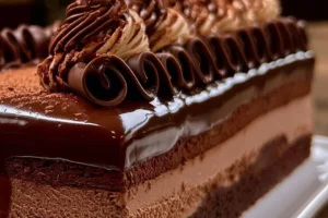 Delicious Chocolate Tiramisu Mousse Cake with layers of chocolate and coffee flavors