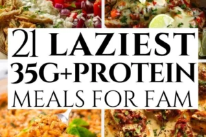 Easy high-protein meals with over 35g of protein per serving.