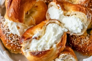High-protein air fryer bagels fresh out of the air fryer