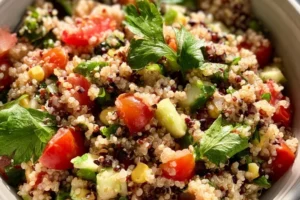 A variety of quinoa dishes including salads and bowls for healthy eating.