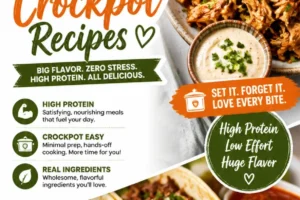 Delicious high-protein meals from easy crockpot recipes for busy women