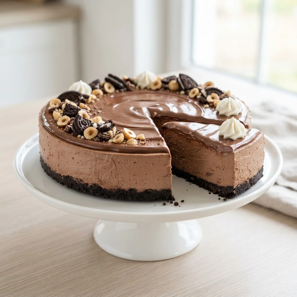 No-Bake Nutella Cheesecake