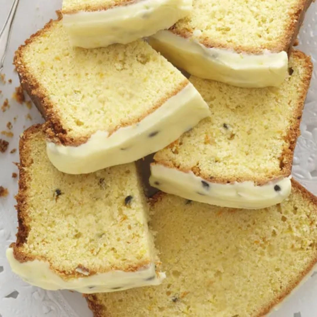 Orange and Passionfruit Cake with Passionfruit Icing