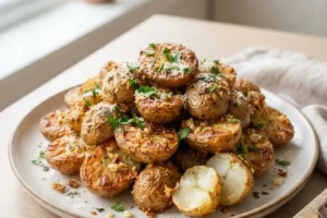 Air Fryer Garlic Parmesan Potatoes